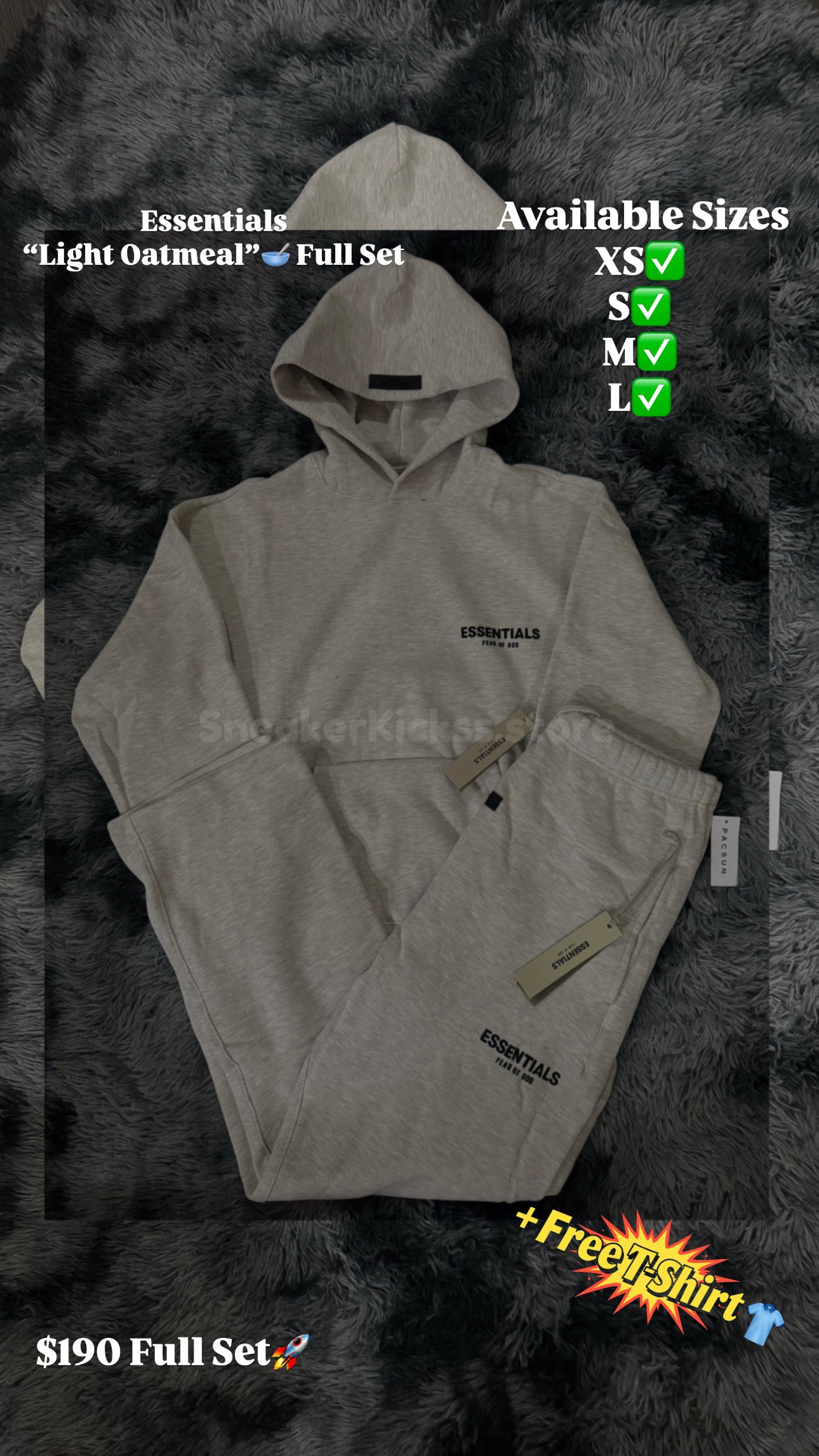 Essentials Sweatpants "Light oatmeal"