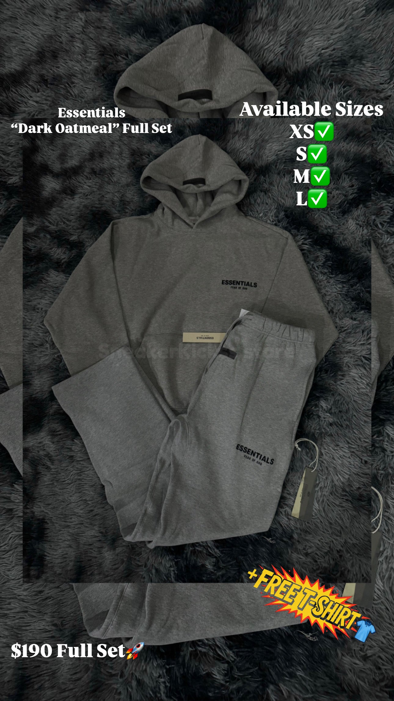 Essentials Sweatpants "Dark Oatmeal"