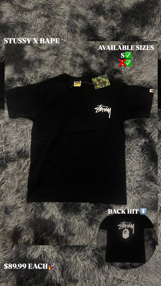 BAPE X STUSSY “BLACK” T-SHIRT