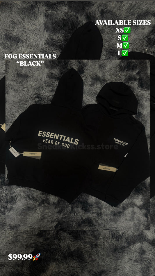 Essentials Black Hoodie