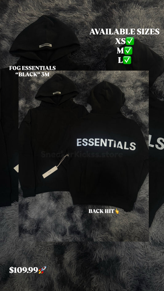 FOG Essentials “BLACK” 3M LOGO (REFLECTIVE)