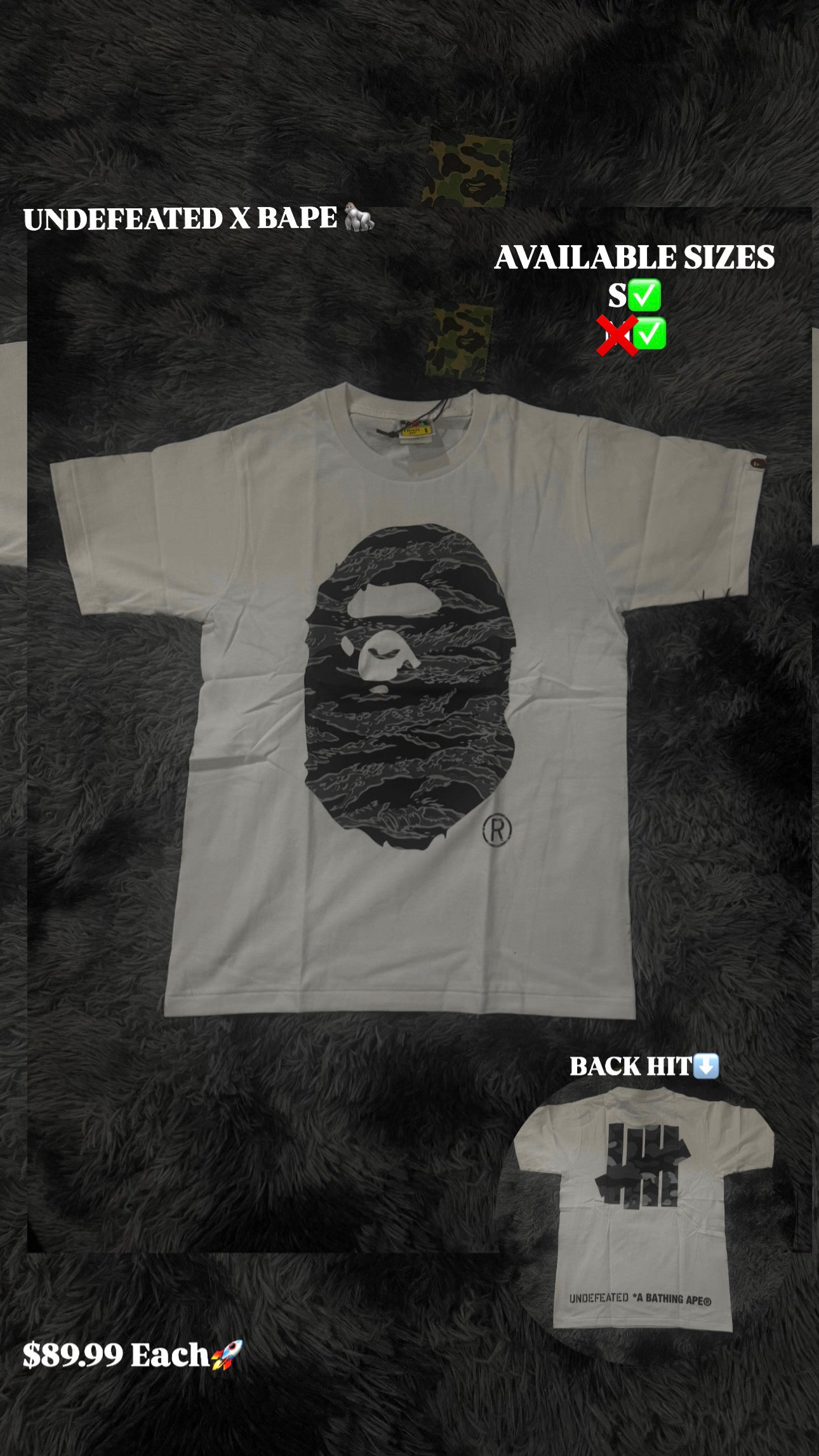 BAPE X UNDEFEATED T-SHIRT